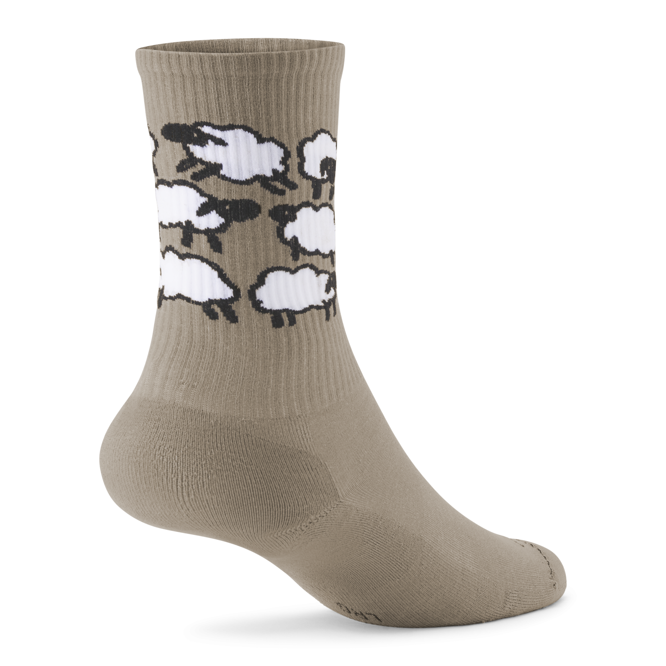 Anytime Crew Sock - Rugged Beige. Blizzard (Natural Black Sole) - Image 2