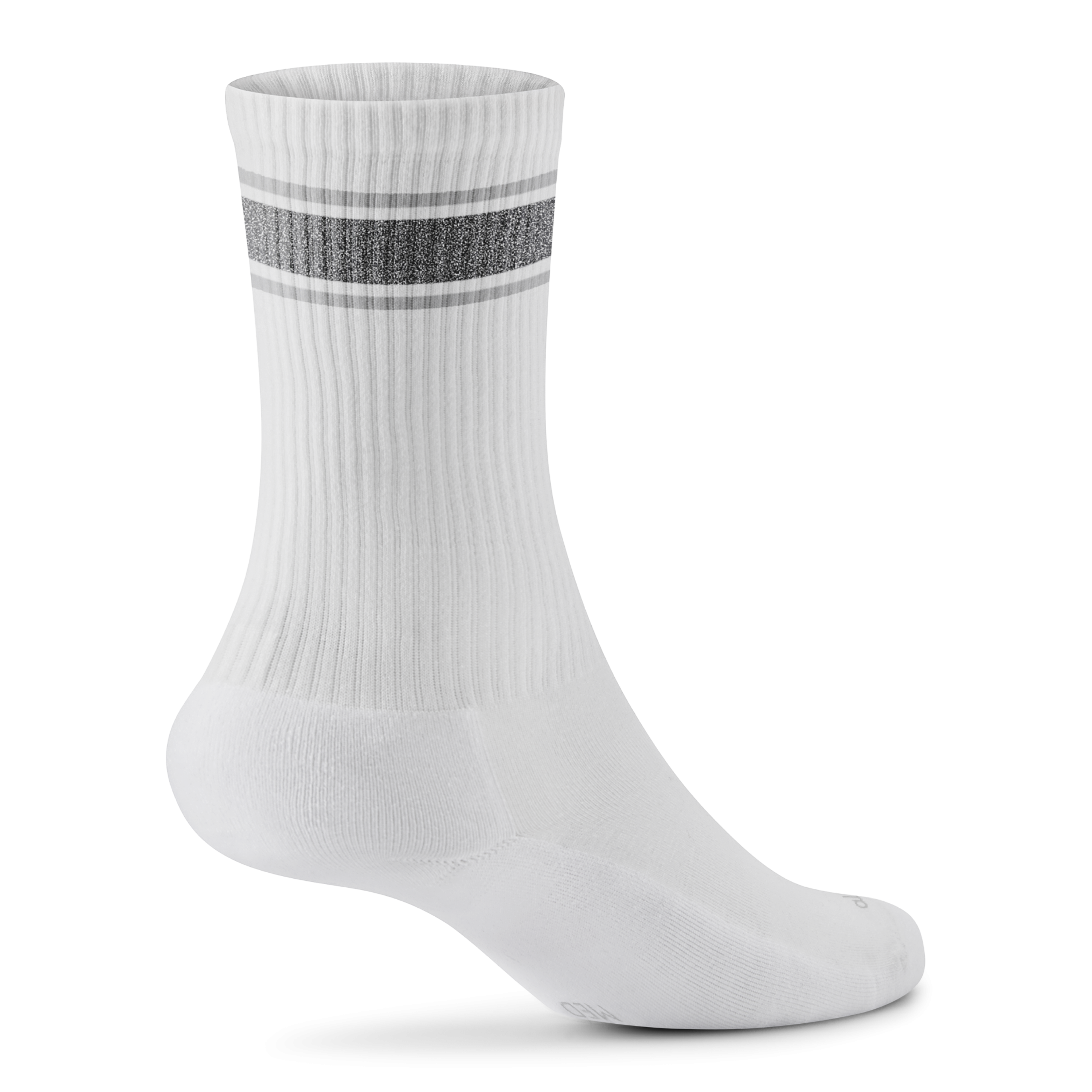 Anytime Crew Sock - Blizzard. Natural Grey Heather (Light Grey Sole) - Image 2