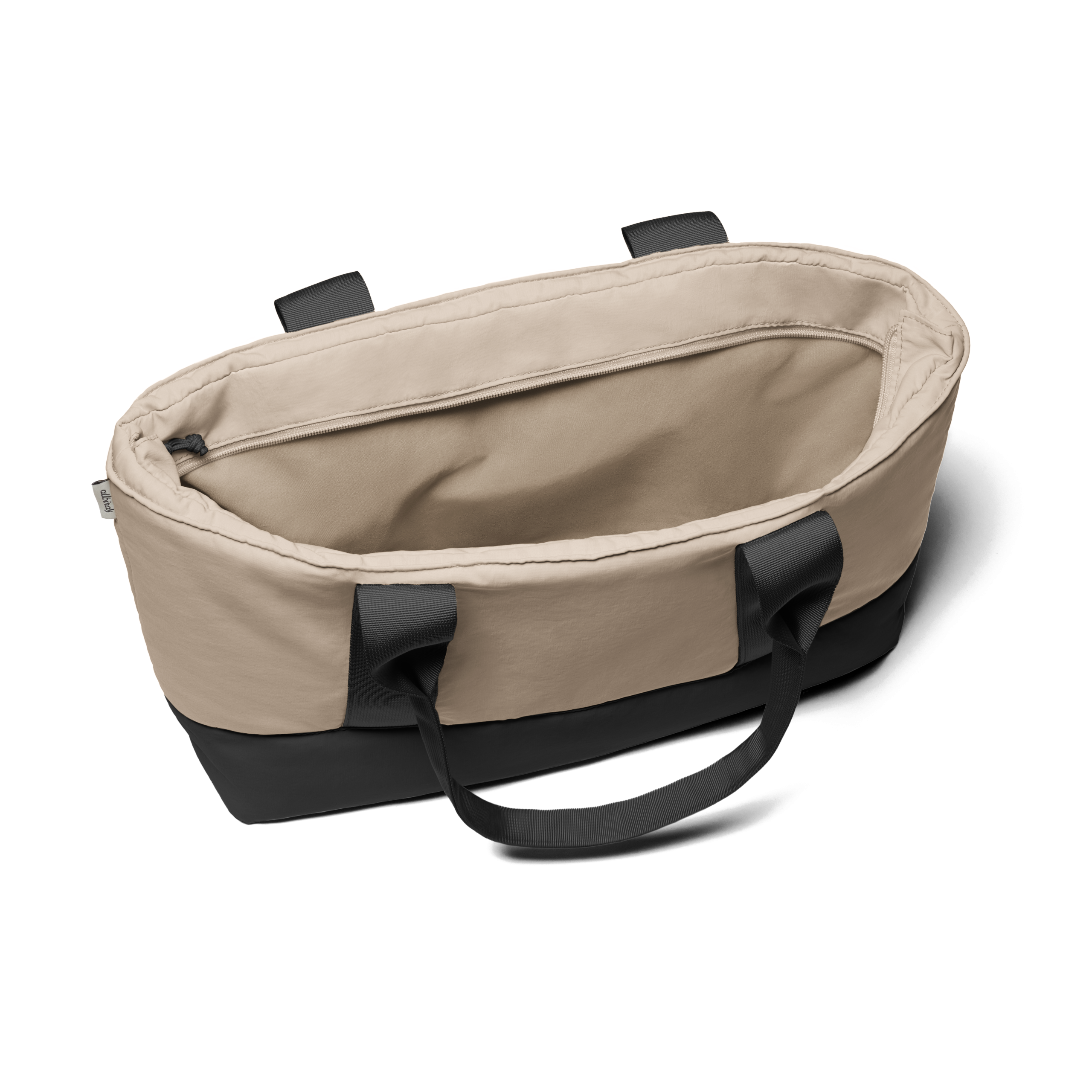 Recycled Tote Bag - Mushroom/True Black - Image 3