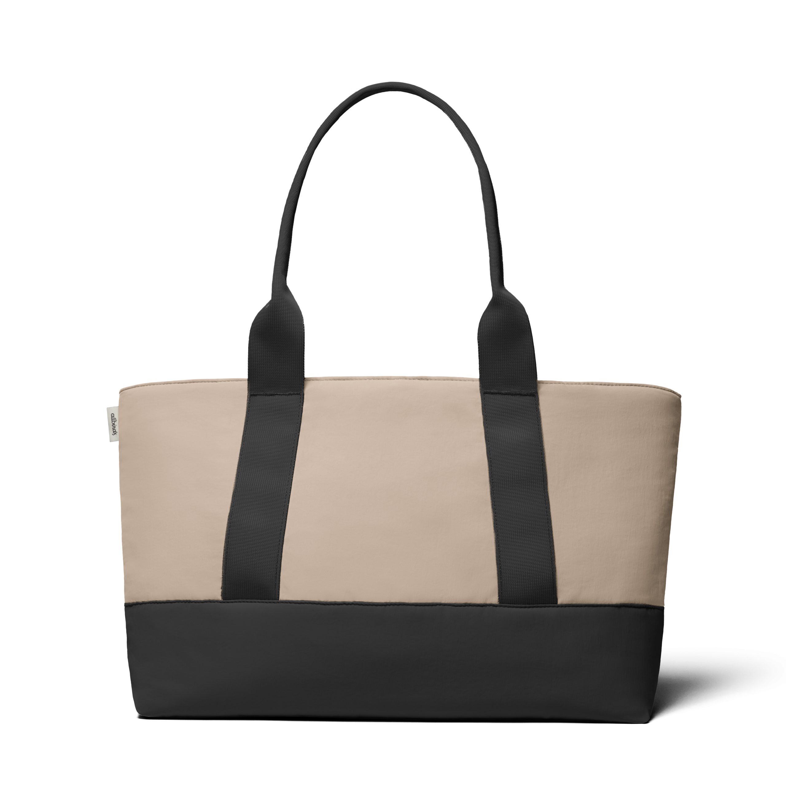 Recycled Tote Bag - Mushroom/True Black - Image 2