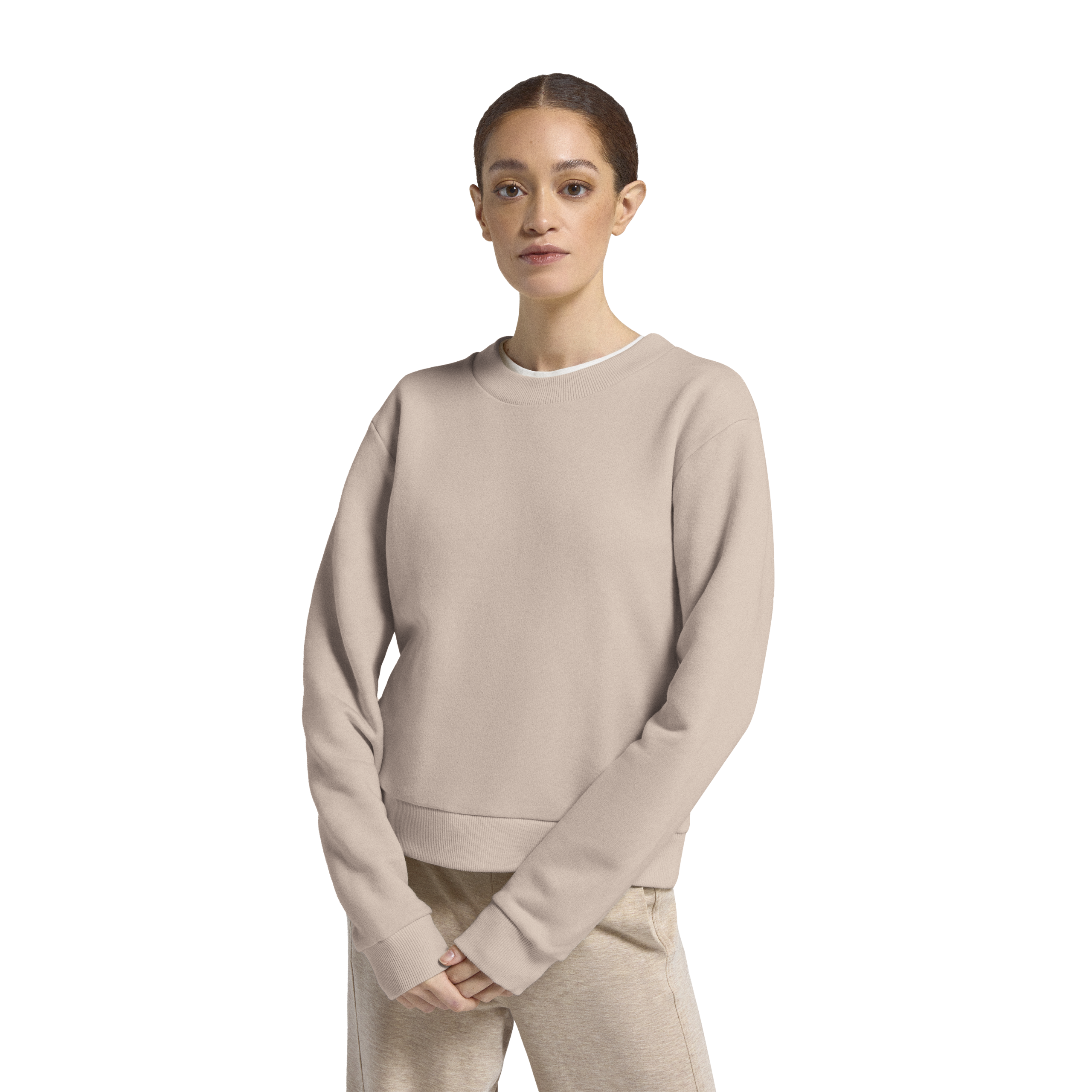 Women's Merino Blend Sweatshirt - Mushroom