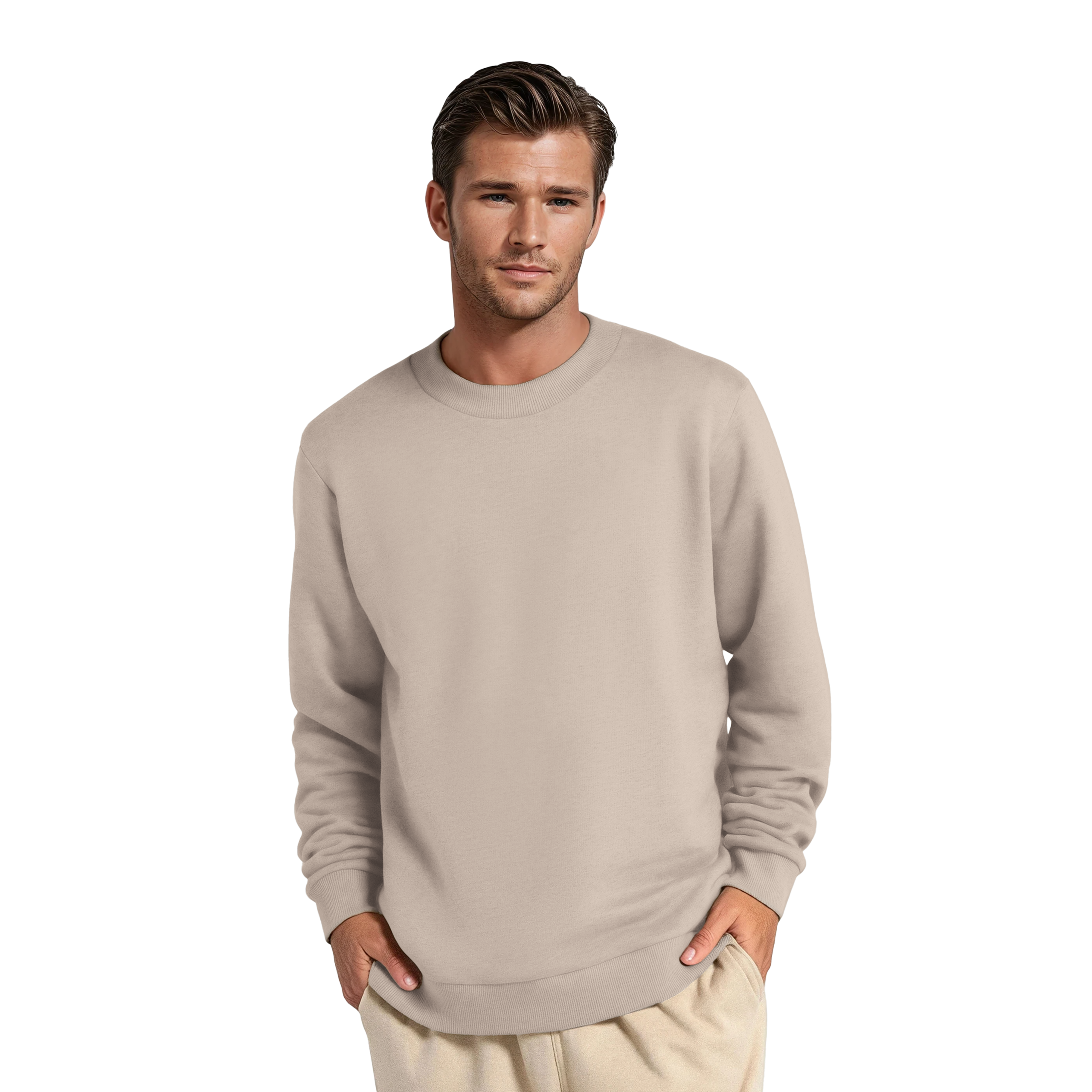 Men's Merino Blend Sweatshirt - Mushroom