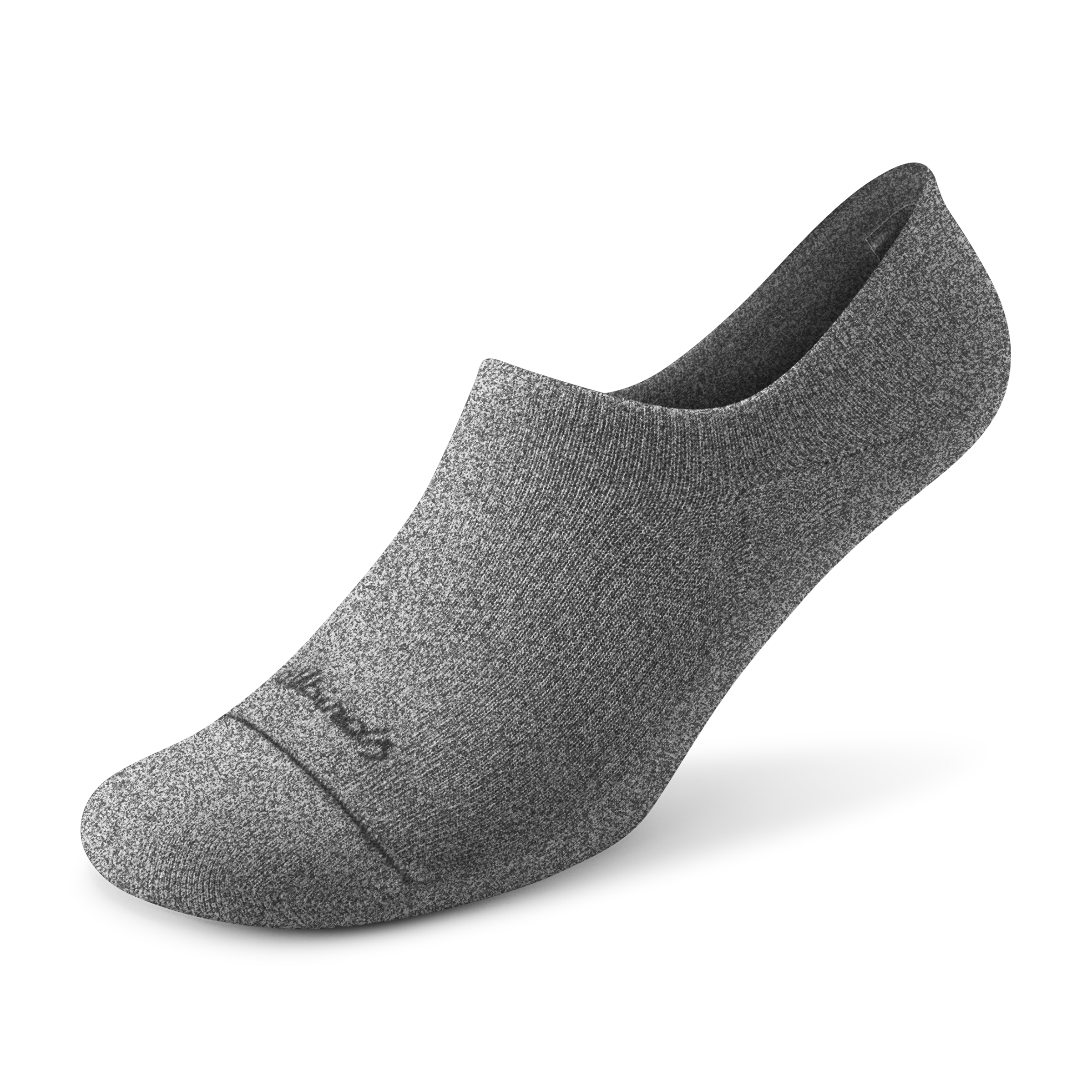 Anytime No Show Heel Grip Sock - Natural Grey Heather
